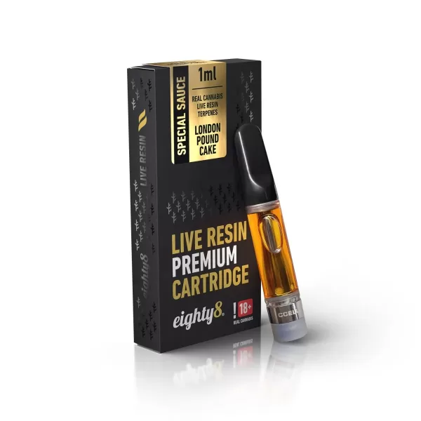 EIGHTY8 - LONDON POUND CAKE LIVE RESIN 54.87% CBD - CARTUCCIA 1ML